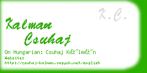 kalman csuhaj business card